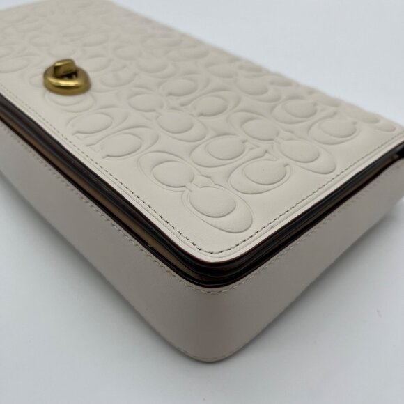 Coach Ivory Embossed Leather Dinky Crossbody Bag 30427 - Picture 7 of 12